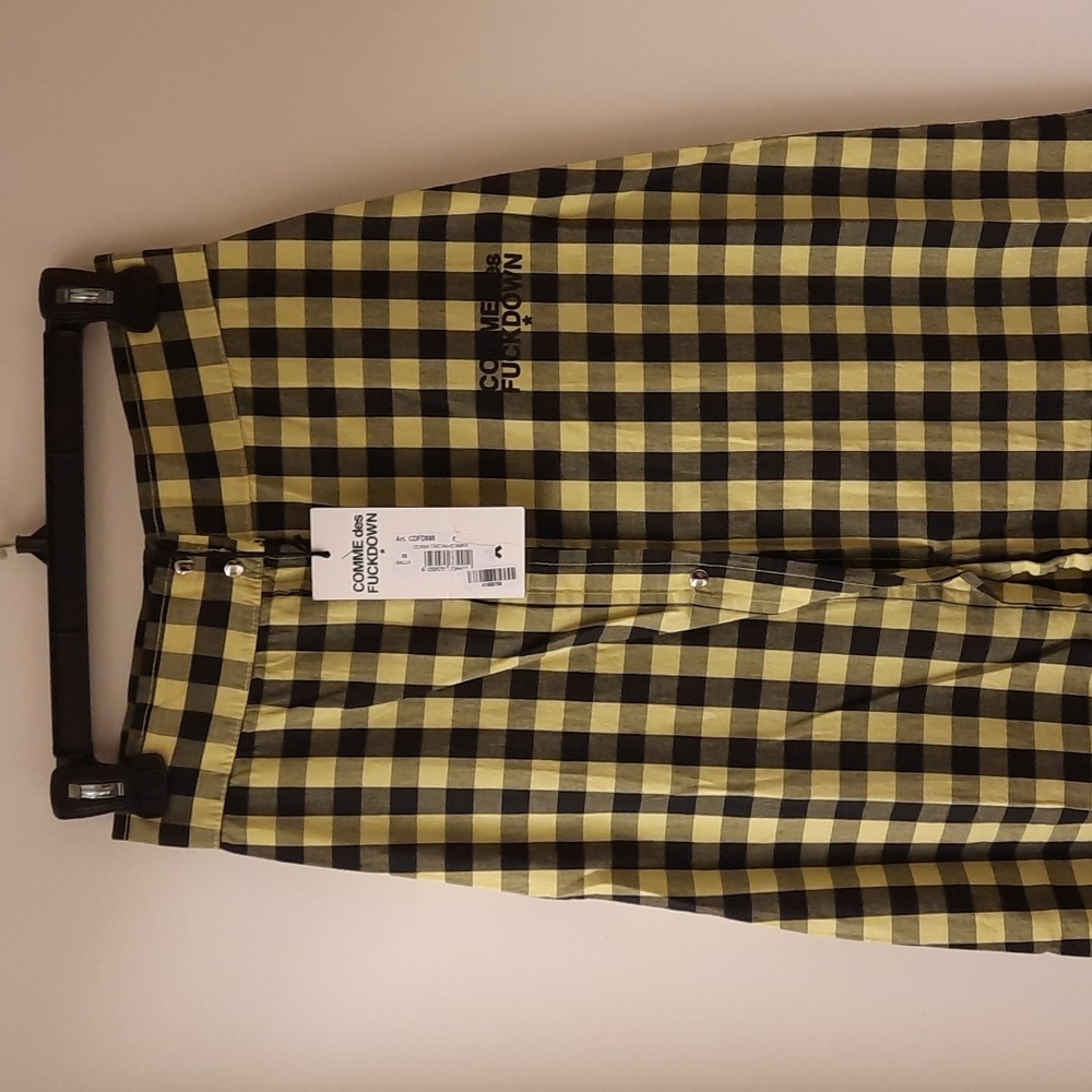 NWT, Comme des Fuckdown Tartan Logo Maxi Skirt - Picture 3 of 14